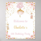 Ballerina Birthday Welkomstsignalen Poster (Voorkant)
