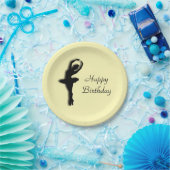 Ballerina Birthday Yellow Papieren Bordje (Feest)