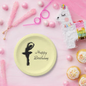 Ballerina Birthday Yellow Papieren Bordje (Feest)