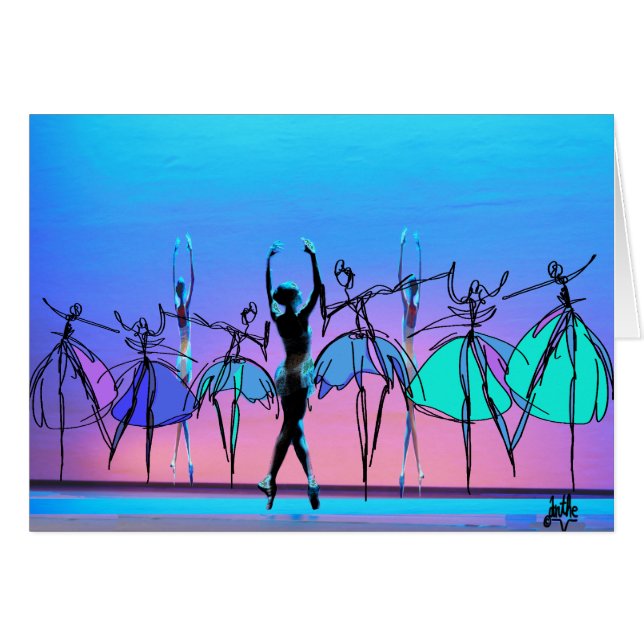 Ballerina-blanco kaart (Voorkant Horizontaal)