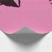 Ballerina blij verjaardag inpakpapier met naam. (Hoek)