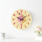 Ballerina blonde haarmeisje, balletwandklok grote klok (Huis)