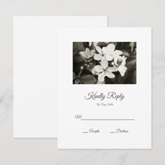 Ballerina Blossoms  RSVP-kaart RSVP Kaartje (Voorkant / Achterkant)