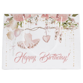 Ballerina blush roze tutu verjaardagsfeestballet groot cadeauzakje