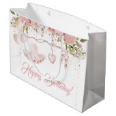 Ballerina blush roze tutu verjaardagsfeestballet groot cadeauzakje (Achterkant Gekanteld)