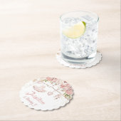 Ballerina blush roze tutu verjaardagsfeestballet kartonnen onderzetters (Insitu)