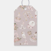 Ballerina blush roze tutu verjaardagsfeestje dank  cadeaulabel (Achterkant)