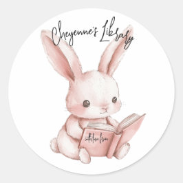 Ballerina Bookplate Sticker voor Baby shower