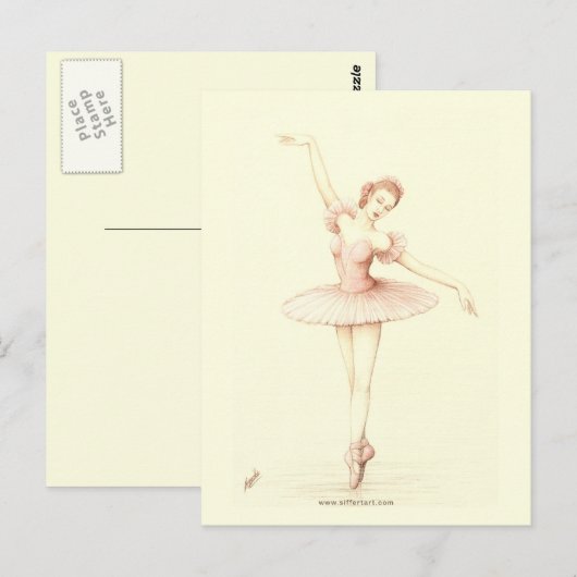 Ballerina Briefkaart (Voorkant / Achterkant)