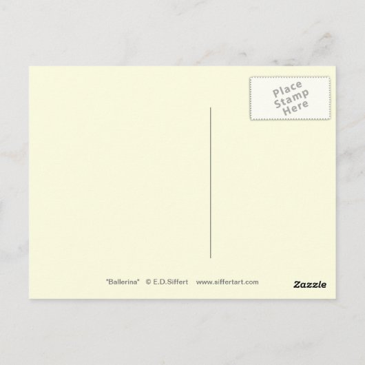 Ballerina Briefkaart (Achterkant)