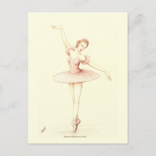 Ballerina Briefkaart (Voorkant)