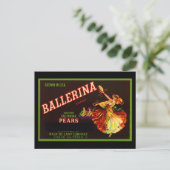 Ballerina Briefkaart (Staand voorkant)