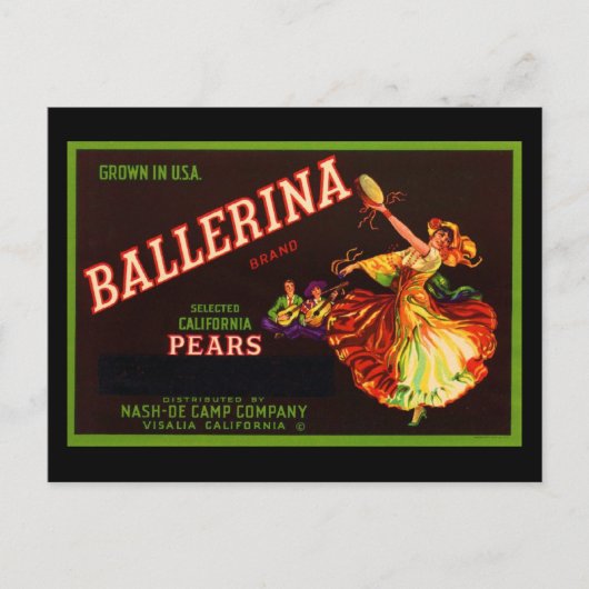 Ballerina Briefkaart (Voorkant)