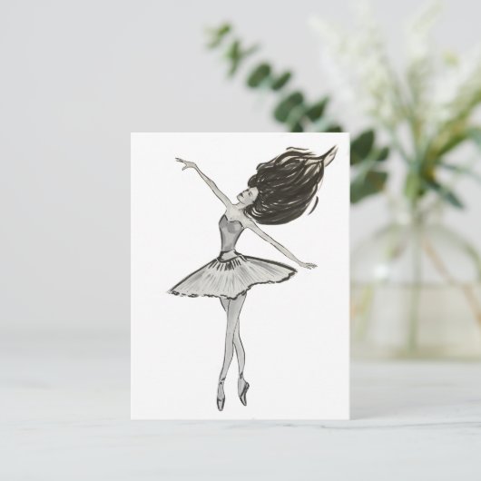 Ballerina Briefkaart (Staand voorkant)