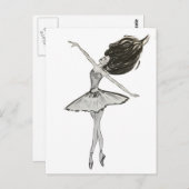 Ballerina Briefkaart (Voorkant / Achterkant)