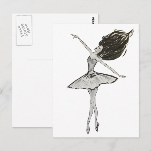 Ballerina Briefkaart (Voorkant / Achterkant)