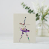 Ballerina Briefkaart (Staand voorkant)