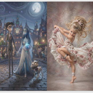Ballerina & Bruid duo's - AG - Cadeaupapier knippe