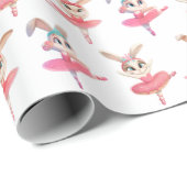 Ballerina Bunnies In Pink Tutus Cadeaupapier (Rol Hoek)