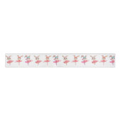 Ballerina Bunnies In Pink Tutus Grosgrain Lint (Voorkant)