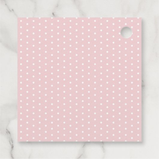 Ballerina Bunny Pink Tutu Polka Dots Baby shower Bedankjes Labels (Achterkant)