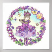 Ballerina Bunny Print Violet (Voorkant)