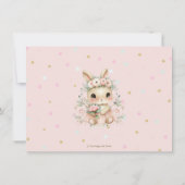 Ballerina Bunny Rabbit 1st 2nd 3rd Birthday Photo Bedankkaart (Achterkant)