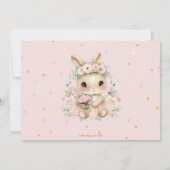 Ballerina Bunny Rabbit 1st 2nd 3rd Birthday Photo Kaart (Achterkant)