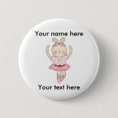 Ballerina Bunny Ronde Button 5,7 Cm (Voorkant)