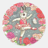 Ballerina Bunny Stickers Anjer (Voorkant)
