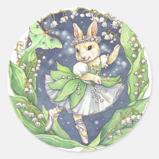 Ballerina Bunny Stickers Lily van de vallei (Voorkant)