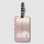 Ballerina Butterflies Confetti Roos Gold Bagagelabel (Voorkant (verticaal))