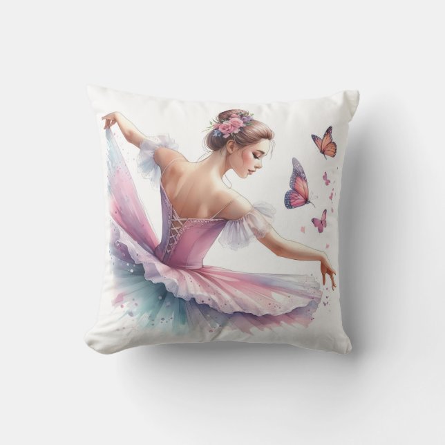 ballerina butterflies kussen (Voorkant)