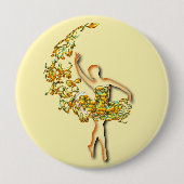 Ballerina Button Ballet Dancer Fire Girl (Voorkant)
