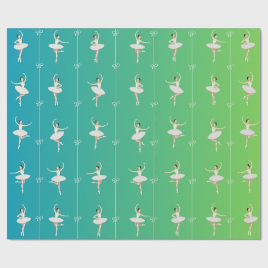 Ballerina Cadeauverpakking Papier Meisje voor Kers (Vlak)