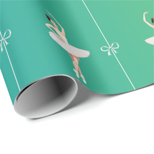 Ballerina Cadeauverpakking Papier Meisje voor Kers (Rol Hoek)