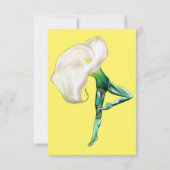 Ballerina Calla Lily Ballet Dance Moederdag Kaart (Achterkant)