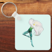 Ballerina Calla Lily Ballet Dancer Sleutelhanger (Voorkant)