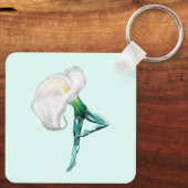 Ballerina Calla Lily Ballet Dancer Sleutelhanger (Achterkant)