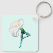 Ballerina Calla Lily Ballet Dancer Sleutelhanger (Achterkant)