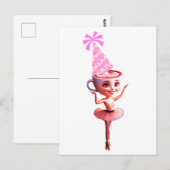 Ballerina Cappuccina in het verjaardagsfeest Pet Briefkaart (Voorkant / Achterkant)