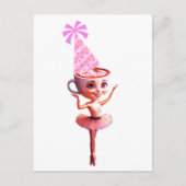Ballerina Cappuccina in het verjaardagsfeest Pet Briefkaart (Voorkant)