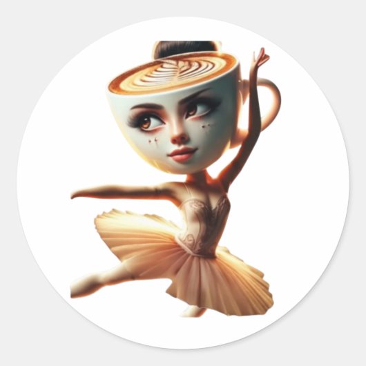 Ballerina Cappuccina (Italiaans Brainrot) Sticker (Voorkant)