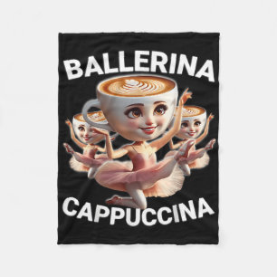 Ballerina Cappuccina Italiaanse Brainrot Meme Grap Fleece Deken