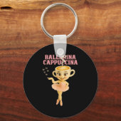 Ballerina Cappuccina Italian Brainrot Meme Kinder Sleutelhanger (Voorkant)