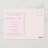 Ballerina Cappuccina verjaardagsuitnodiging – Cust Briefkaart (Achterkant)