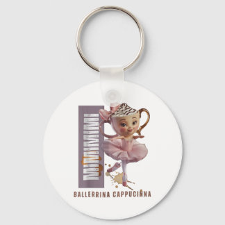 Ballerina Cappuccino Italian Brainrot Meme Humor G Sleutelhanger