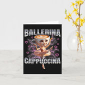 Ballerina Cappuccino Kaart (Gele Bloem)