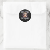 Ballerina Cappuccino Ronde Sticker (Tas)