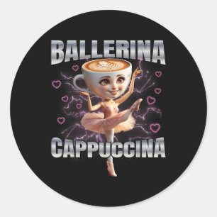 Ballerina Cappuccino Ronde Sticker